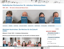 Tablet Screenshot of chor-stjakobus-hohensachsen.de